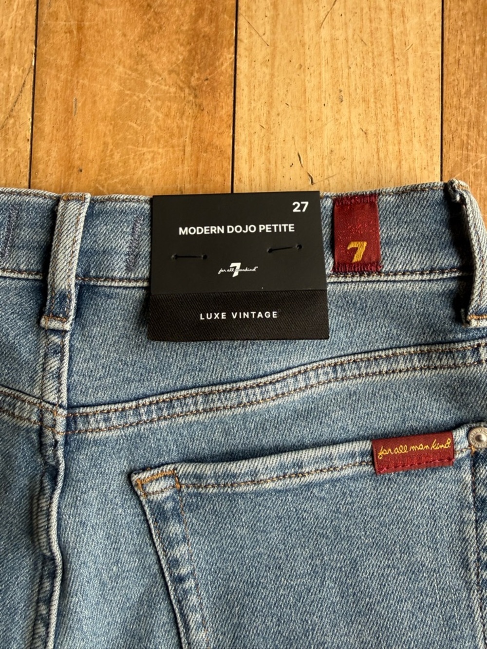 7 for all mankind TAILORLESS PATCH POCKET MODERN DOJO in Luxe Vintage Sz 27P - Picture 10 of 11